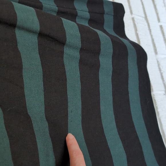 Loft Green and Black Stripe Jersey Knit Dress Tall - Picture 6 of 6